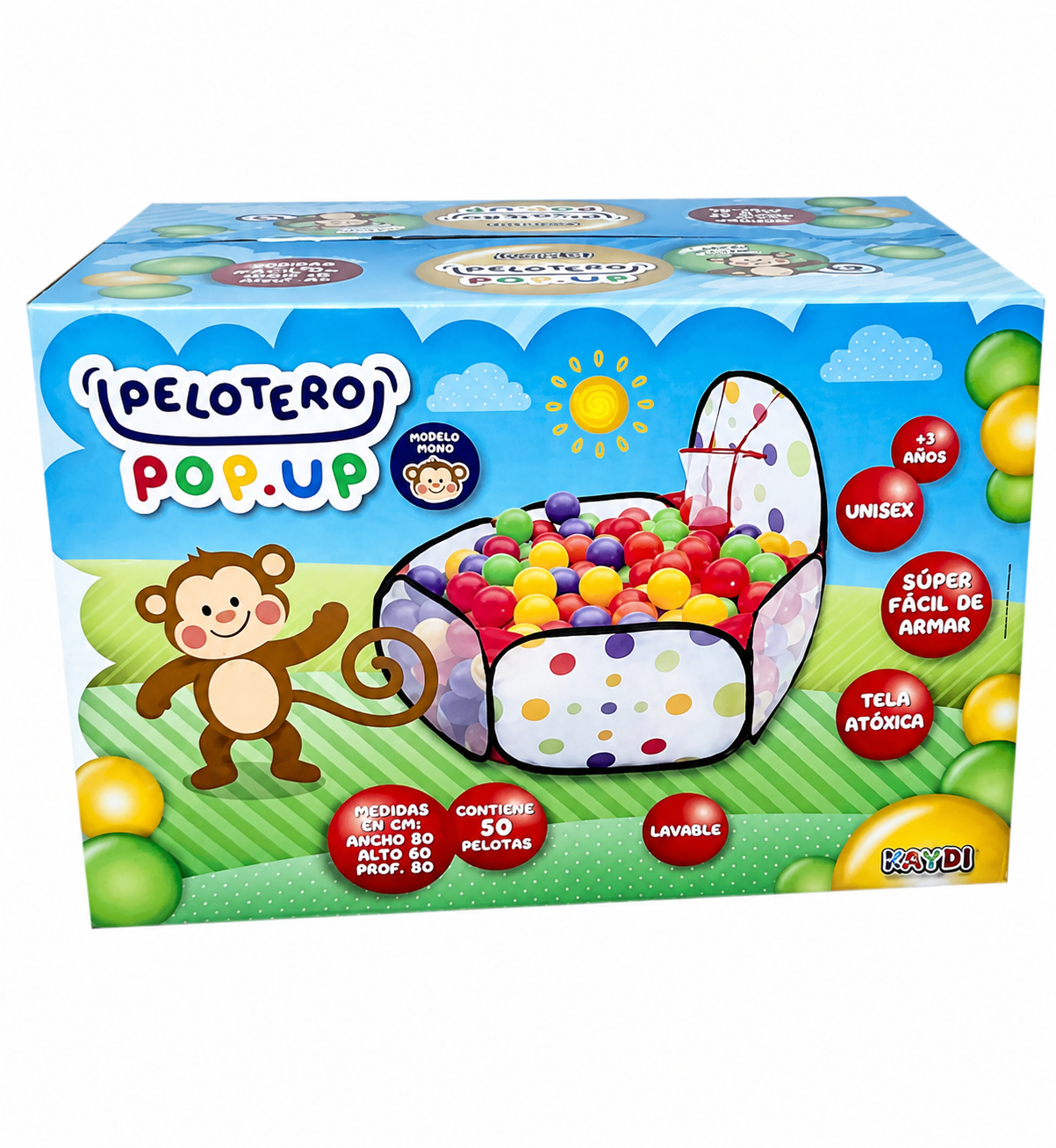 PELOTERO POP UP CON 50 PELOTAS