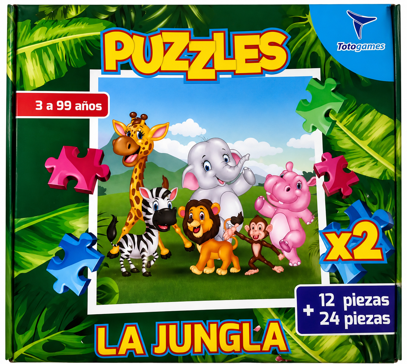 PUZZLE JUNGLA 12 Y 24 PIEZAS